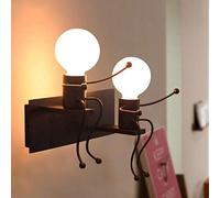 Mengjay Applique Murale/Luminaire Murale，Humanoïde Créatif Applique Wall Light,Rétro Cartoon Appliques,pour Bar Chambre Cuisine Restaurant Café Couloir