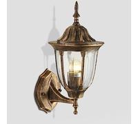 Mengjay E27 Applique Murale Extérieur Moderne luminaire Lampe Murale Étanche,Lanterne d''extérieur de couleur or antique Industrielle Luminaire Exterieur Rustique Luminaire (A)
