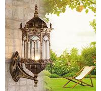 Mengjay E27 Imperméable Verre Applique Murale Exterieur,Étanche Lumière Appliques Extérieure Lampe murale Fonte D'aluminium Et Verre Lanterne Murale,porche terrasse Luminaire Extérieur (B)
