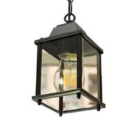 Mengjay E27 Lampes Suspendues Lampe Pendentif Extérieure Noir Rétro IP44 Vintage Industriel Fer Plafonnier Éclairage Imperméable À La Pluie Pavillon Villa Loft Lustre Lumière Extérieure (A)