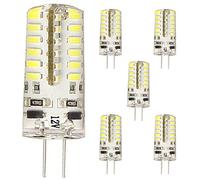 Mengjay G4 LED ampoule 4 W, 48 SMD3014, 250LM, 12V DC, éclairage à 360 degrés, non dimmable - paquet de 5 blanc froid 6000k
