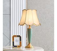 Mengjay Lampe de Table en Céramique Chinoise - Décoration de Chambre à Coucher, Bureau, Salon, Étude - Abat-Jour de Luxe E27 - Vert, Bleu, Rouge (B)