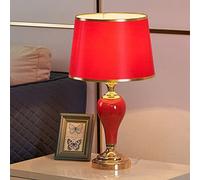 Mengjay lampe de table Lampe de céramique créative en porcelaine rouge Lampe de chevet de chambre à coucher Lampes décoratives de Club Hotel Lampe De Table Pour Chambre À Coucher, Bureau, Couloir