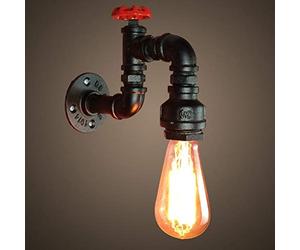 Mengjay Loft Applique Murale Country Américain Style Industriel Rétro Éclairage mural Fer Bar Café Allée Escaliers Personnalité Créative Tuyau dDeau Lampe Murale E27 Wall Light
