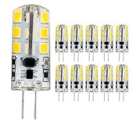 Mengjay® Lot de 10 ampoules LED G4 3,5 W - Blanc chaud - 24 LED SMD - Angle d'éclairage 360° - AC/DC 12 V