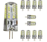 mengjay® Lot de 10 perles LED G4 5 W, AC 220-240 V, 64 SMD 3014 LED, remplace les ampoules halogènes 50 W, 320 lm, blanc froid 6000 K, angle d'éclairage 360°