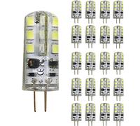 mengjay®, Lot de 20 ampoules LED G4 3,5 W AC/DC 12 V Blanc froid 6000 K 24 LED SMD Angle d'éclairage 360°