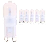 Mengjay® Lot de 5 ampoules LED G9 2,5 W Blanc chaud 220 lm Intensité variable Angle d'éclairage 360°