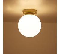 Mengjay Luminaire Plafonnier Vintage pour Salon,Moderne Simple Suspension Lampe boule abat-jour en verre,pour Lampe de Salle à Manger Cuisine Salon Chambre (Big)