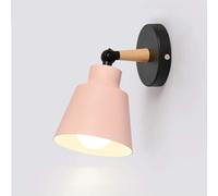 Mengjay Luminaires Moderne E27 Edison Applique Murale Industrielle en Métal Loft Lampe pour Café Bar Couloir Salle à Manger Salon Chambre (Noir) (Rose)