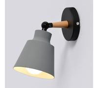Mengjay Luminaires Moderne E27 Edison Applique Murale Industrielle en Métal Loft Lampe pour Café Bar Couloir Salle à Manger Salon Chambre (Noir) (Gris)
