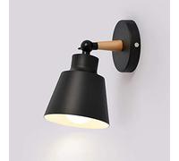 Mengjay Luminaires Moderne E27 Edison Applique Murale Industrielle en Métal Loft Lampe pour Café Bar Couloir Salle à Manger Salon Chambre (Noir) (Noir)