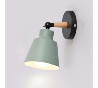 Mengjay Luminaires Moderne E27 Edison Applique Murale Industrielle en Métal Loft Lampe pour Café Bar Couloir Salle à Manger Salon Chambre (Noir) (Vert)