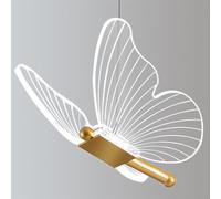 Mengjay Moderne Dimmable Suspension LED Hauteur Réglable Lustre de Table à Manger, Lampe pendante LED papillon créative, Luminaire pour Enfants Chambre (B (tête simple))