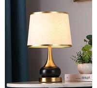 Mengjay Moderne E27 Lampe de Chevet,L’abat-Jour en Tissu,Métal Lampe à poser,Lampe de Bureau Salon D'étude à coucher Lampes décoratives de Club Hotel,Interrupteur de cordon (B)