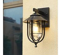 Mengjay Noir Imperméable Applique Murale Exterieur Vintage Luminaire Exterieur Applique d'extérieur en aluminium Antique E27 pour Jardin Patio Terrasse