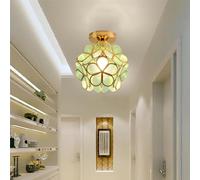 Mengjay Plafonnier Moderne,Lampe à suspension,Suspension Luminaire,Plafonnier Petal,Ferronnerie+PVC,Tête de lampe E27,Parfait pour chambre Salon Couloir. (Vert)