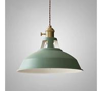 Mengjay Retro Suspensions Luminaires Métal Antique Plafonniers Vintage Plafonniers Lustre Eclairage de Plafond Edison Culot E27 Vert abat-jour（E27 Ampoule non incluse）
