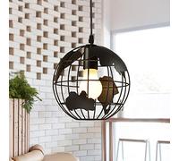 Mengjay Suspension Abat-Jour Vintage en Métal Rétro E27 Suspension avec Triangle Géométrique Design Plafonnier Industriel Suspension pour Chambre, Salon, Restaurant (Style:J)
