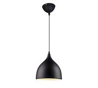 Mengjay Suspension E27 en Métal Plafonnier Suspensions Lumiere Suspension Luminaire Moderne Plafonnnier Luminaires Metal Noir Plafond Lumière éclairage