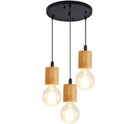 Mengjay Trade E27 Créatif Suspensions Luminaires Industrielle Bois Plafonnier Moderne Luminaire Lumiere Contemporain Suspensions Plafonniers Luminaire (C)