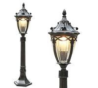 Mengjay Trade E27 Lampadaire extérieur Lampe Exterieur Jardin,Lumière Extérieure à Éclairage Jardin Décoration Rétro extérieur étanche lampadaire Colonne Lampe Lanterne lumières Lampadaire de jardin