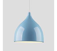 Mengjay Trade E27 Métal Moderne Suspensions Luminaire Moderne Plafonnier Luminaire Moderne Suspensions Ombre Edison Culot de Ampoule E27 Eclairages Vernis Shade Métal Luminaire(Bleu)