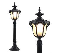 Mengjay Trade Lampadaire de jardin E27 chemin d'accès éclairage de la maison de jardin balcon patio terrasse Éclairage extérieur au design classique Etanche Pelouse Lumière Decorative