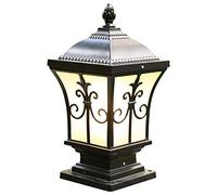 Mengjay Trade Lampe de colonne de paysage de cour européenne Lampadaires Extérieurs Vintage Étanches IP65 Lampe de Poteau étanches en Aluminium E27 Lampe de Chemin Antique pour Clôture Jardin (Big