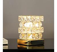 Mengjay Trade Lampe de table en cristal Rétro Lampe de chevet élégante en cristal Lampe glorieuse Lampe de chevet décorative E27 lampe de table, pour chambre Salon Dressing (pas d'ampoule)