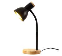 Mengjay Trade Lampe de table Rétro Industriel Lampe de Chevet de style Moderne Lampe de bureau en métal mat avec un design de bras réglable (noir)