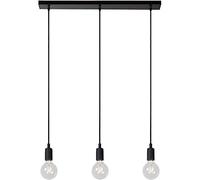Mengjay Trade moderne pendentif en bois lampe de salon, suspension ronde mode salle à manger lampe suspendue 3 flammes E27 design suspension pour cuisine de chambre