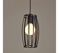 Mengjay Trade Plafonnier Suspension Métal Noir, Suspension Luminaire Vintage Cage Métal Lustre Salle à Manger Fer Forgé, Ampoules E27 NON Fournies, Idéal pour Restaurant, Salon, Chambre et Escalier