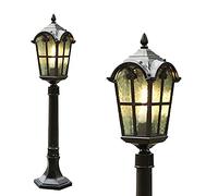 Mengjay Trade Villa Haut pôle Paysage Jardin communauté continentale réverbère E27 Tradition Style Rétro extérieur étanche lampadaire Colonne Lampe Lanterne pelouse lumières de