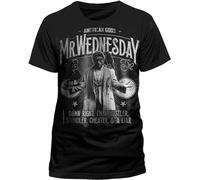 MENGJI American Gods Mr. Wednesday Black T-Shirt XL