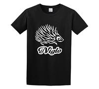 MENGJI Hedgehog - Niglo Youth Match Lazy Funny Tight T-Shirt Black XL