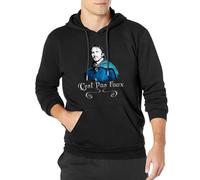 MENGJI Men Perceval of Wales It's Not Fake Kaamelott Hooded Arthur Pure Cotton Tops Long Sleeve Hoodie Shirt Hoody Black M