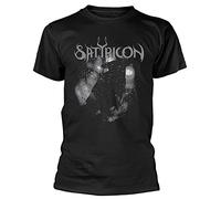 MENGJI Satyricon Black Crow on A Tombstone T-Shirt - Black S S