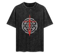 MENGJI T-Shirt Unisex Retro Fate Stay Night Noble Saber Cotton Round Neck Black M