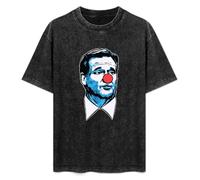 MENGJI Unisex T-Shirt Vintage Roger Goodell Clown 100% Cotton Round Neck Black L