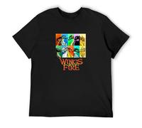 MENGJI Unisex T-Shirt Wings of Fire Dragonets Herren Damen Kinder Black L