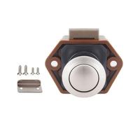 MENGKE 1 0pcs Diamètre 20mm Camper Voiture Push Serrure Caravan Bateau Bateau Bouton de Verrouillage RV Verrouillage Meubles de Meubles Meubles Hardware Lock de Porte(Brown)