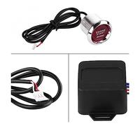 MENGKE 1 SET UNIVERSAL 12V VÉHICULE DE VÉHICULE DE VÉHICULE DE VÉHICULE START BOUTON PUSH BOUTON PUSH AVEC STARTER D'ALLUMAGE DE BOX DE REMAIRE(Red)
