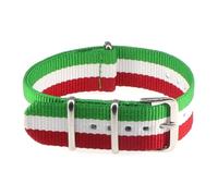 MENGKE 16mm18mm 20mm 22mm tissu en Nylon accessoires de ceinture boucles de ceinture bandes noir 20mm bracelet de montre(12,16mm)