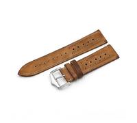 MENGKE 18mm 20mm 22mm 24mm Bracelet De Montre En Cuir Véritable Fait À La Main Vintage Noir Bleu Marron Vert Bracelets De Montre For Hommes De Haute Qualité(Orange yellow,20mm)