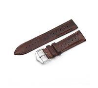 MENGKE 18mm 20mm 22mm 24mm Bracelet De Montre En Cuir Véritable Fait À La Main Vintage Noir Bleu Marron Vert Bracelets De Montre For Hommes De Haute Qualité(Dark brown,22mm)