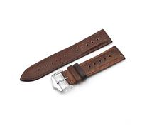 MENGKE 18mm 20mm 22mm 24mm Bracelet De Montre En Cuir Véritable Fait À La Main Vintage Noir Bleu Marron Vert Bracelets De Montre For Hommes De Haute Qualité(Light brown,20mm)