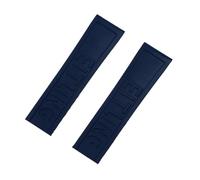 MENGKE 20mm 22mm 24mm noir bleu rouge bracelet en caoutchouc en caoutchouc de silicone Boucle en acier inoxydable Compatible With Navitamin/Avenger/Breitling Strap(Navy blue,BRIGHT BLACK BUCKLE_22