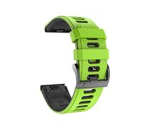 MENGKE 22 2 6mm Quick Release Fit Garmin Watchband Fenix 6 6X Pro montre en silicone Easyfit Poignet Compatible With Fenix 5X 5 Plus 3HR Bracelet de montre(Green Black,26mmFenix 5X 3 3HR)