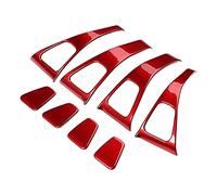 MENGKE 4pcs / Set Bouton Fenêtre voiture modifiée abdos Patch Compatible With Tesla Model 3 2017-2019 Version Avion